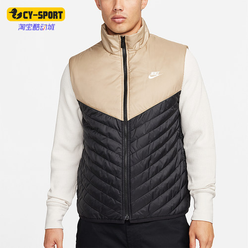 Nike/耐克正品Therma-FIT 男士运动拼接保暖立领棉马甲FB8202-010