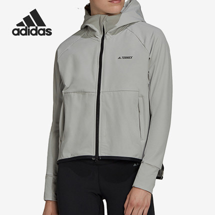 Adidas/阿迪达斯正品 Terrex 女子户外连帽夹克外套 FT7242