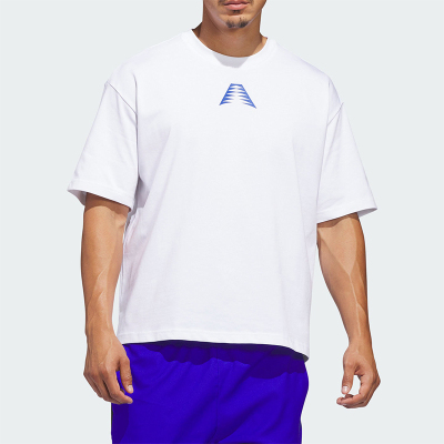 Adidas/阿迪达斯正品爱德华兹系列新款男经典白蓝色短袖T恤KC5670