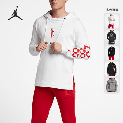 Nike/耐克正品Air Jordan新款男子连帽加绒卫衣运动套头衫AH4510