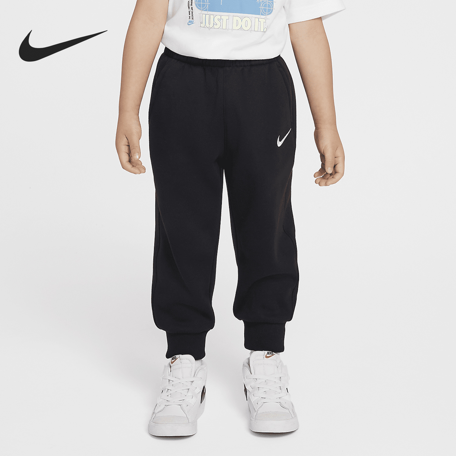 Nike/耐克正品冬新款婴童针织休闲加绒束脚长裤IB2542-010