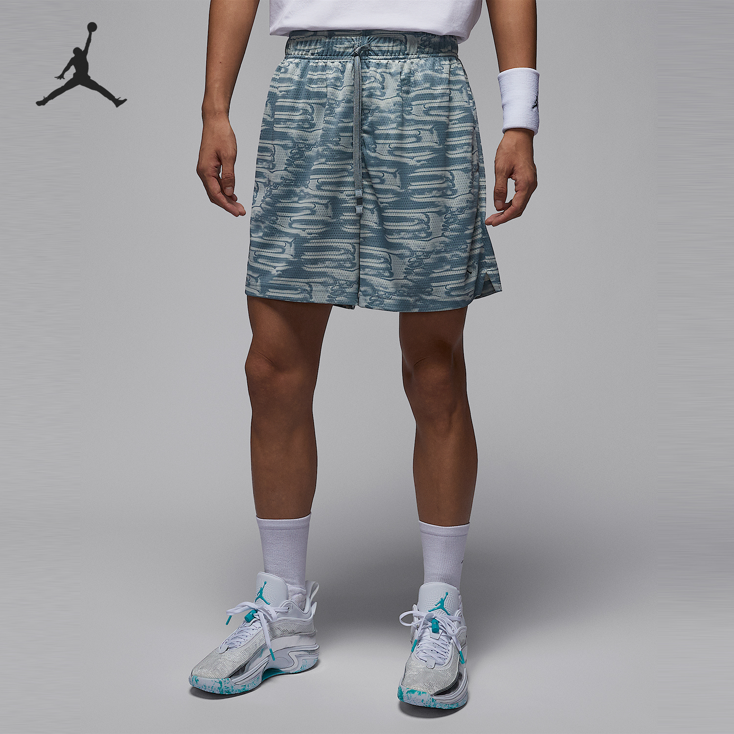 Nike/耐克正品JORDAN男士印花网眼篮球透气短裤HQ8668-041