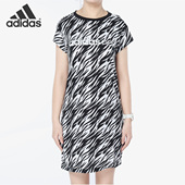 运动连衣裙 Adidas 女子休闲短袖 NEO CV9229 阿迪达斯正品