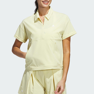 女士透气翻领运动高尔夫POLO衫 Adidas 款 阿迪达斯正品 JE7311 夏季