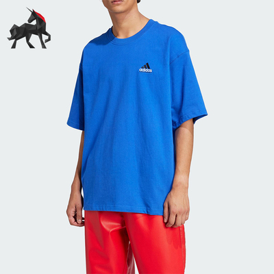 Adidas/阿迪达斯正品三叶草男士印花宽松潮流休闲透气T恤JN4847