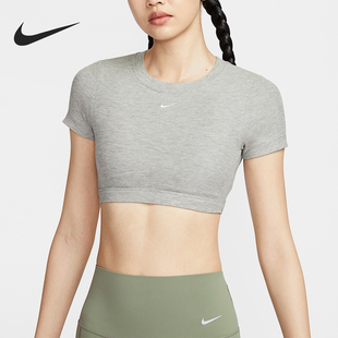 耐克正品 HF5418 2025女士一体式 透气短袖 063 圆领针织经典 Nike