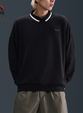 Nike/耐克正品Club 男士运动Oversize 风套头圆领卫衣IB8360-010