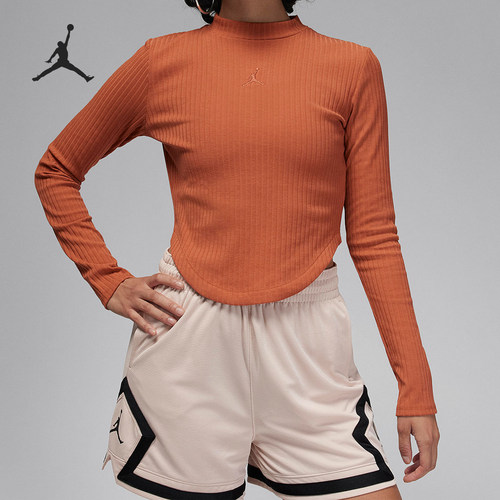 Nike/耐克正品Air Jordan女士针织休闲运动长袖T恤FN5400-209