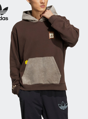 Adidas/阿迪达斯正品26夏三叶草男女连帽套头长袖运动卫衣HY4187