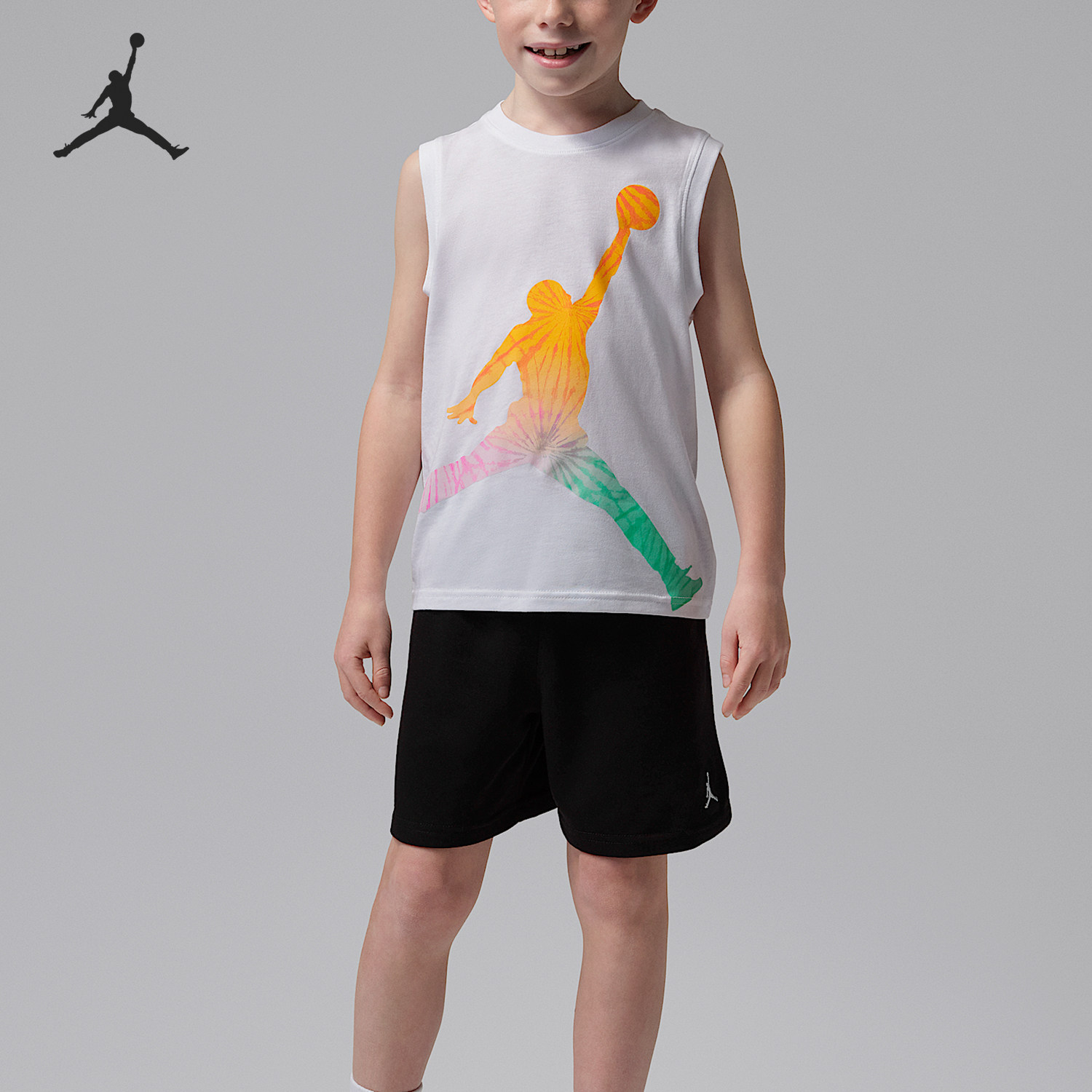 Nike/耐克正品JORDAN小童经典训练短袖短裤经典套装IW7948-010