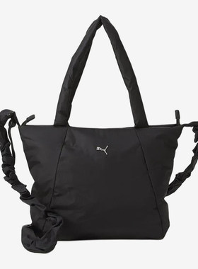 Puma/彪马正品牌徽标识托特包新款女黑色休闲托特包091444-04