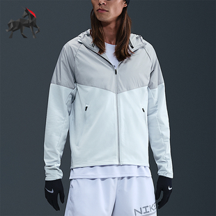 款 2025冬季 男士 经典 043 Nike 连帽拼接跑步外套HV2670 耐克正品