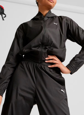 Puma/彪马正品TrainFavorite女黑色连帽经典夹克外套525692-01