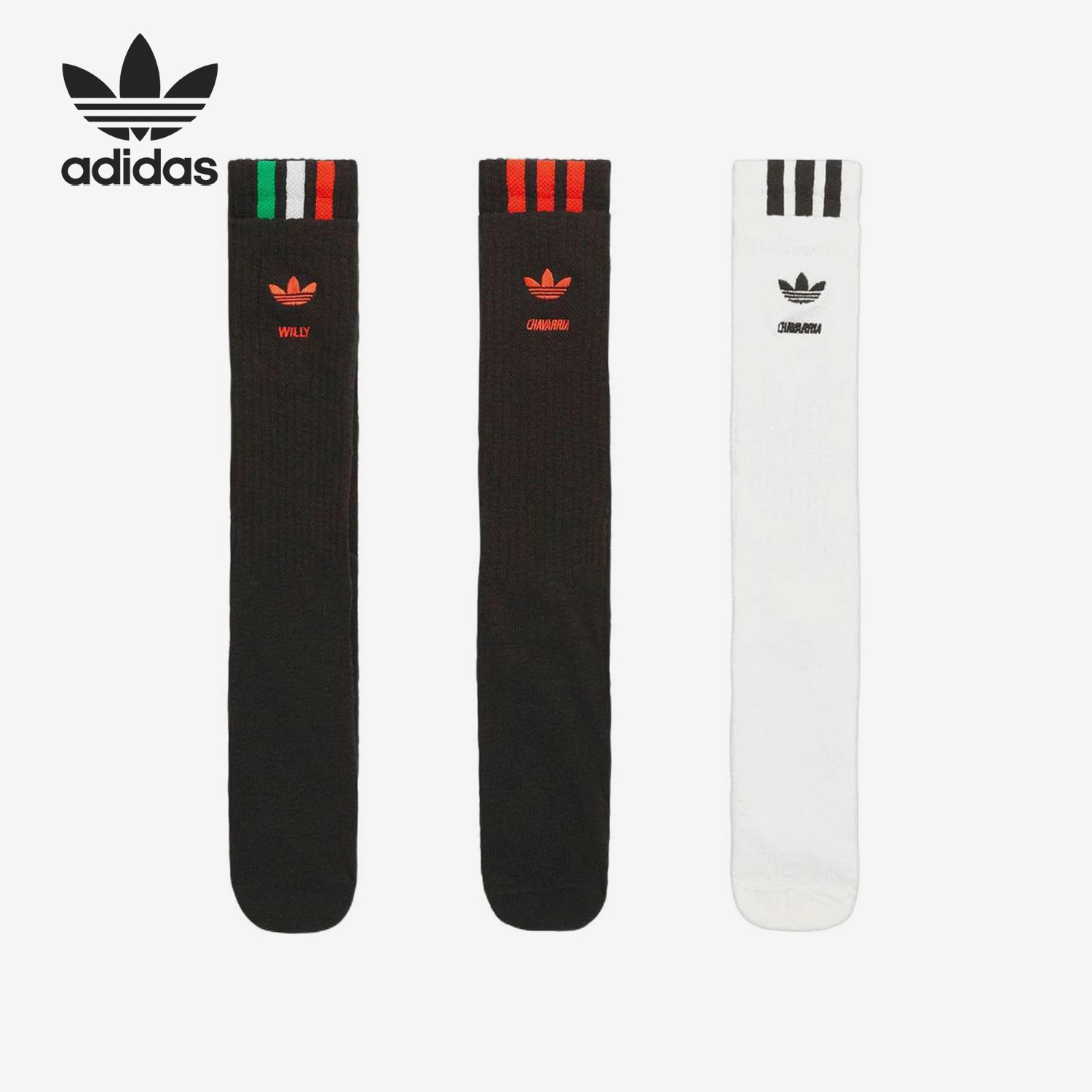阿迪达斯三叶草男女针织运动袜