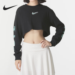 T恤HV5006 Nike 010 女士套头运动休闲圆领长袖 款 耐克正品 2025秋季