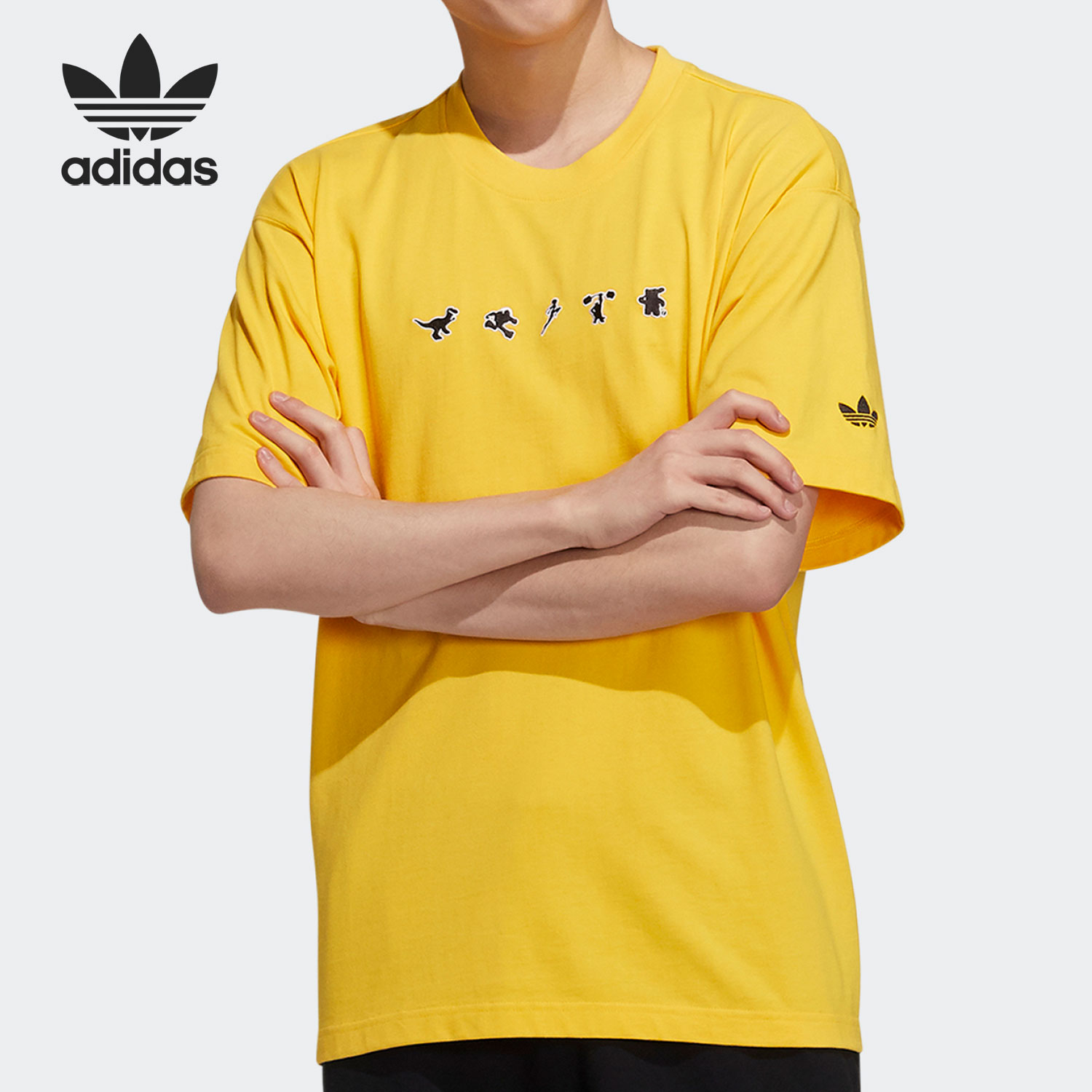 Adidas/阿迪达斯正品三叶草年夏季新款男子印花短袖T恤HC6926