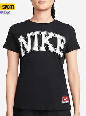 Nike/耐克正品夏新款AIR透气时尚女子休闲短款宽松短袖DR8988-010