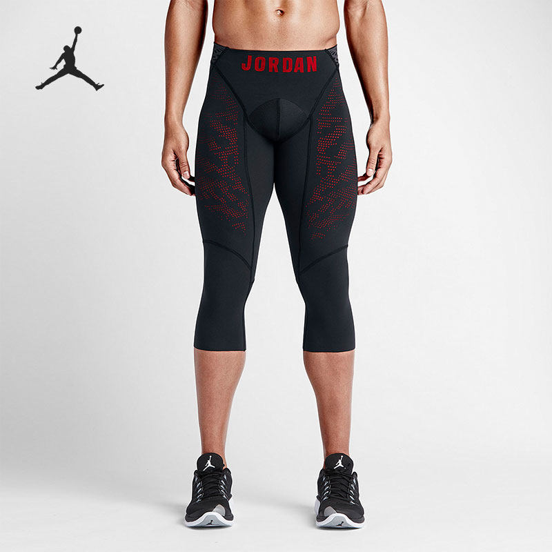 Nike/耐克正品AIR JORDAN 男子紧身弹力运动七分裤744850-010