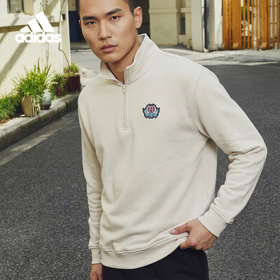 Adidas/阿迪达斯正品三叶草男士立领运动宽松套头衫JX8172