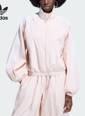 Adidas/阿迪达斯官方正品三叶草女士漏斗领梭织夹克外套KY5046