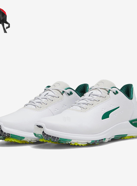 Puma/彪马正品稳定高尔夫球鞋白绿男黄绿色经典低帮鞋子379856-01