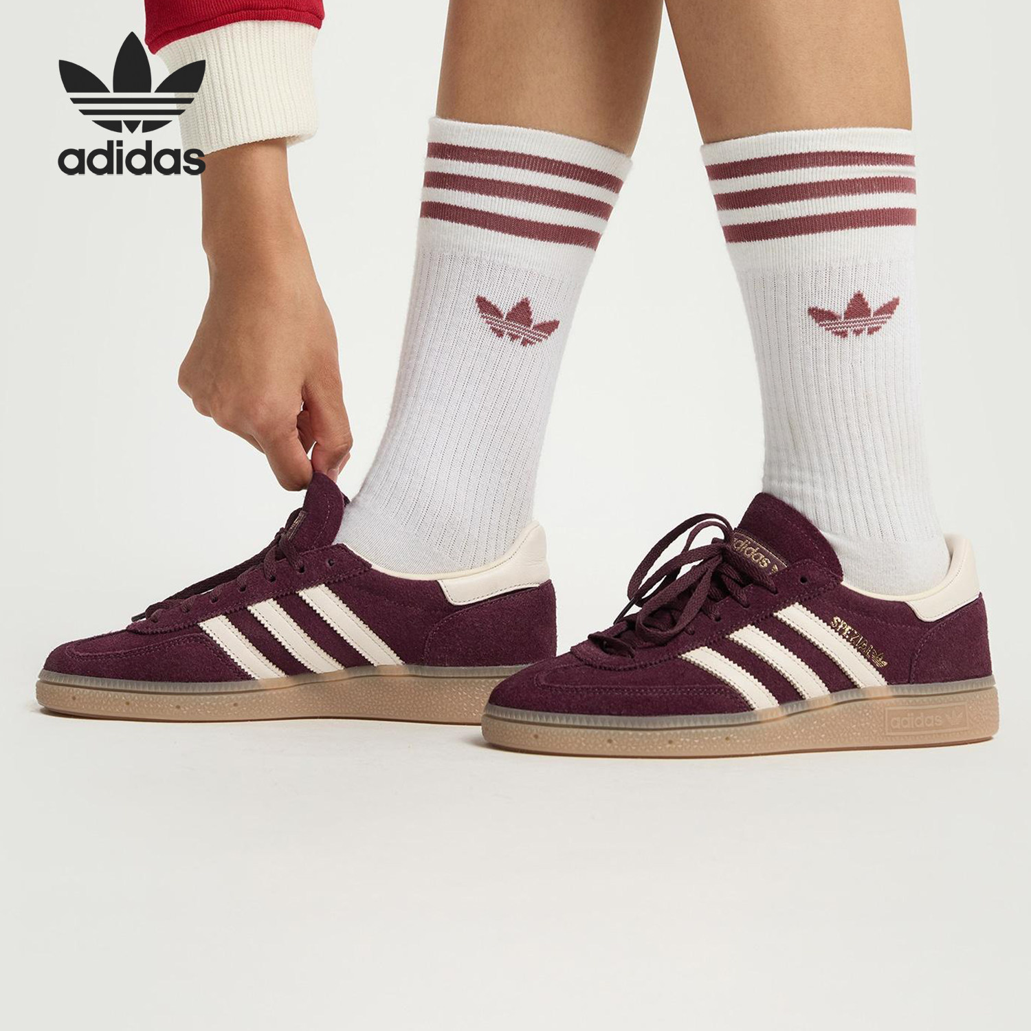 Adidas/阿迪达斯正品三叶草女士休闲耐磨低帮日常系带板鞋JP8726