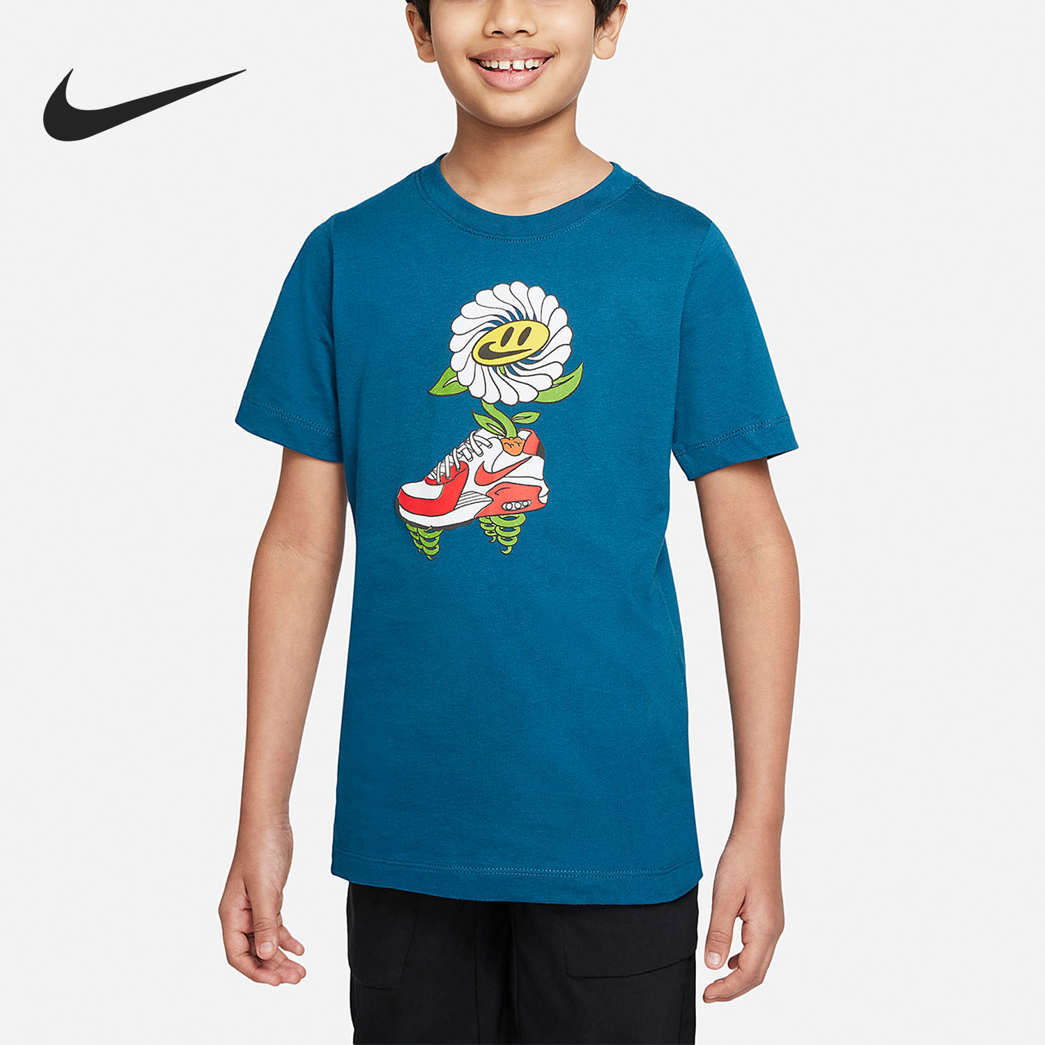 Nike/耐克正品新款大童印花时尚轻便透气运动T恤DO1821-404