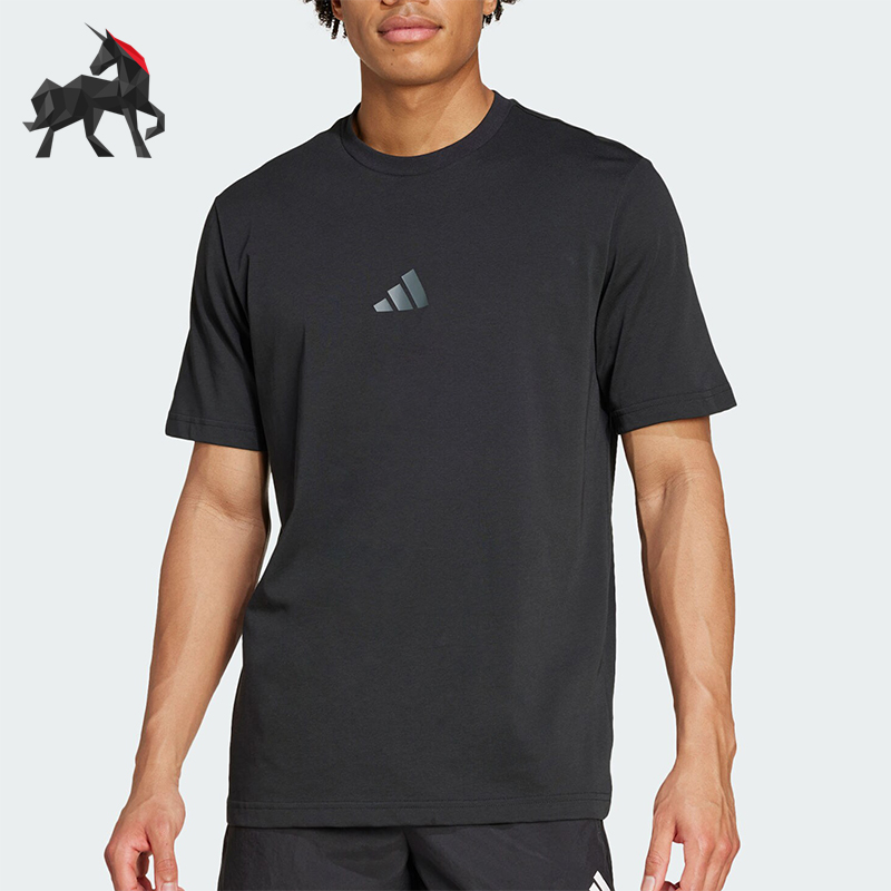 阿迪达斯男士健身运动短袖