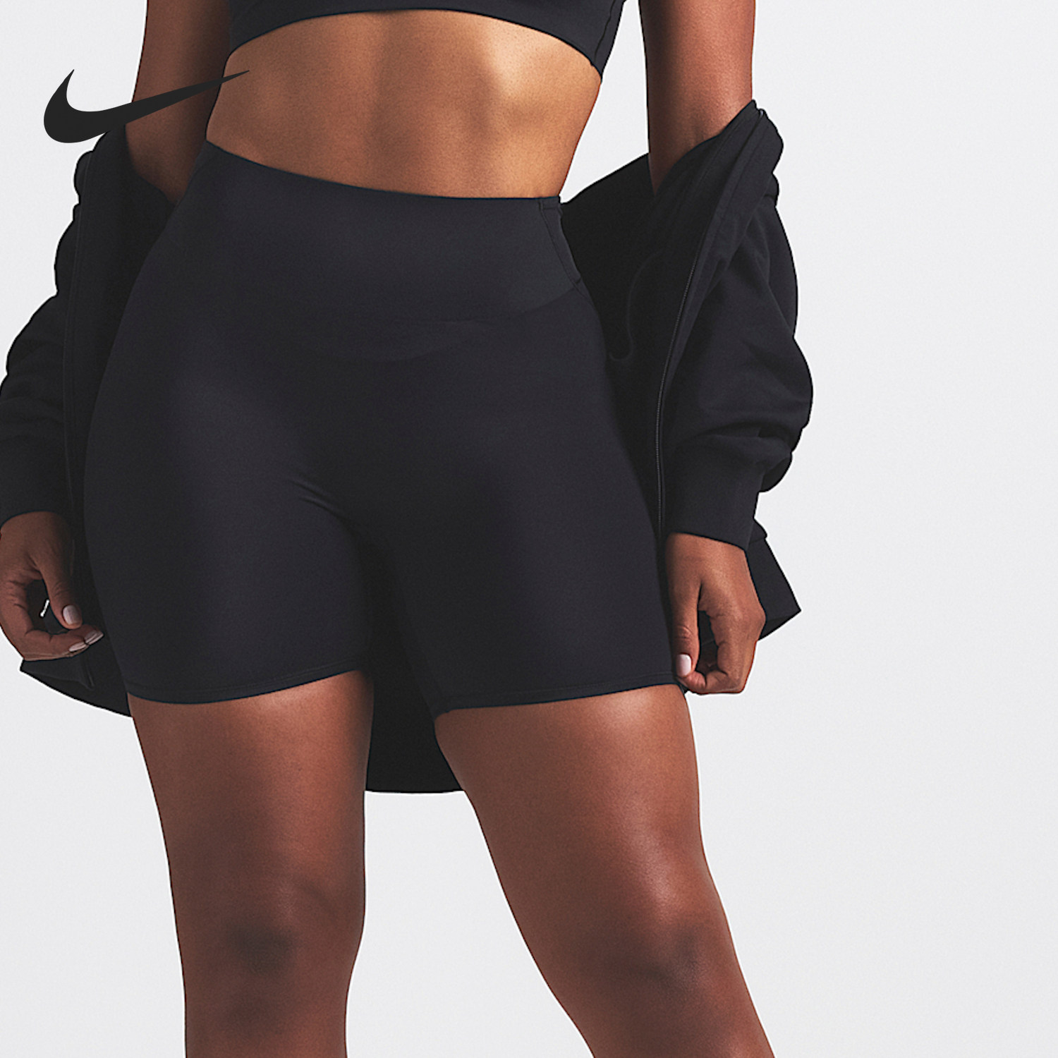 Nike/耐克官方正品夏季女士简约透气舒适高腰骑行短裤IR5077-054