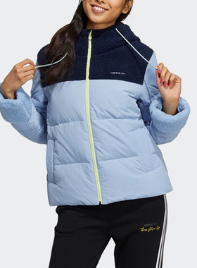 Adidas/阿迪达斯正品NEO冬新款女子运动休闲保暖连帽羽绒服H18626