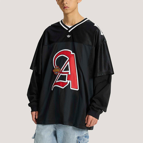 Adidas/阿迪达斯正品三叶草男士休闲运动经典长袖球衣T恤KS5328