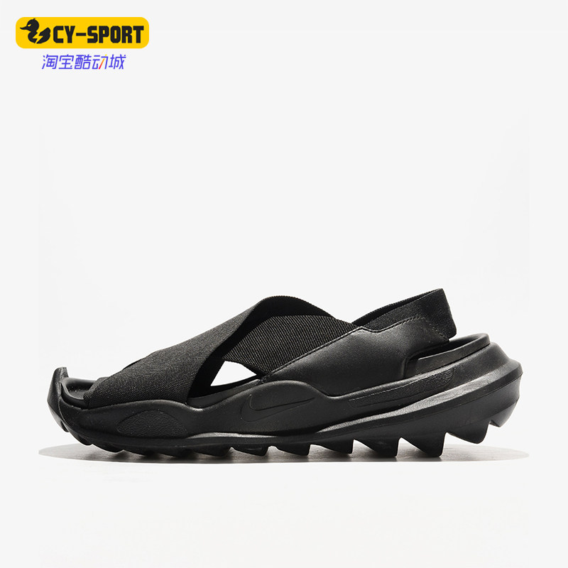 Nike/耐克正品JORDAN猫爪鞋新款女黑色经典魔术贴凉鞋AO2722-001