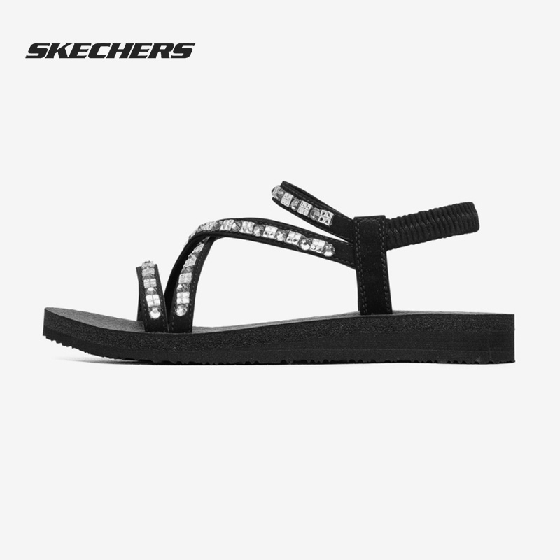 Skechers/斯凯奇新款女子夏季时尚闪亮休闲运动凉鞋 119144