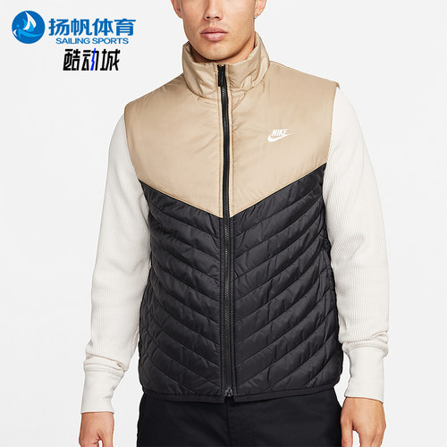 Nike/耐克正品Therma-FIT 男士运动拼接保暖立领棉马甲FB8202-010