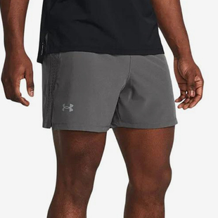 安德玛正品 1376509 运动男士 休闲跑步松紧户外短裤 025 简约经典