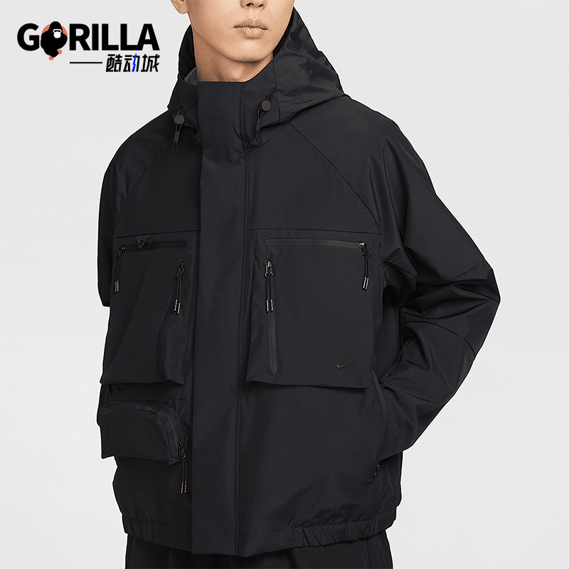 Nike/耐克正品2025男士连帽宽松户外徒步经典运动外套HJ2945-010