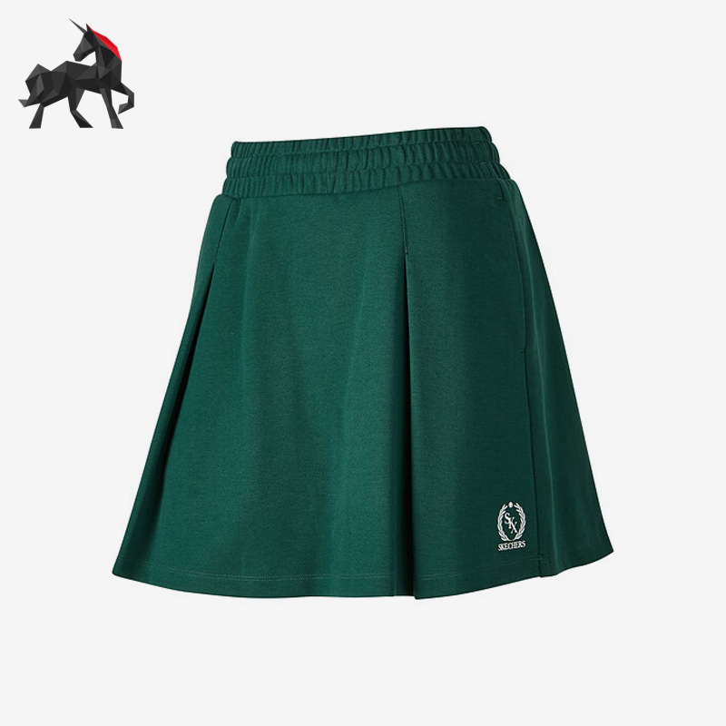 斯凯奇女子针织简约运动半身短裙