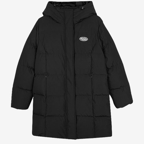 Skechers斯凯奇正品儿童款连帽拉链中长款棉服L423W109-0074
