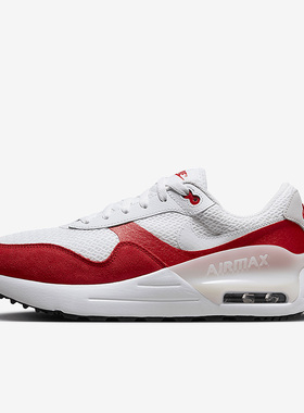 Nike/耐克正品AirMaxSystm新款男白红色鞋跑步鞋DM9537-104