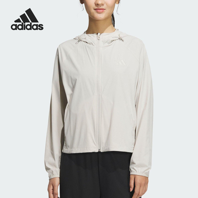 Adidas/阿迪达斯正品2025夏季款女士防晒经典短款户外外套JN0706