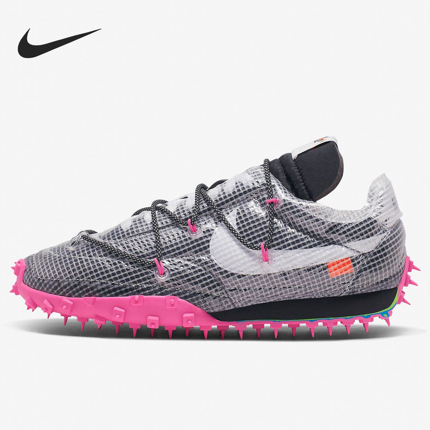 Nike/耐克正品WAFFLE RACER OW 女子休闲钉子鞋跑步鞋 CD8180-001