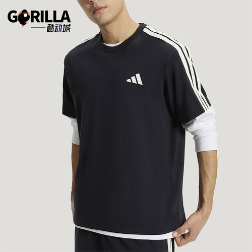 Adidas/阿迪达斯正品2026年男士日常休闲经典运动短袖T恤KR2490