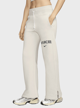 Nike/耐克正品新款女士高腰阔腿印花加绒长裤FV7685-104