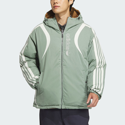 阿迪达斯男士保暖双面穿羽绒服