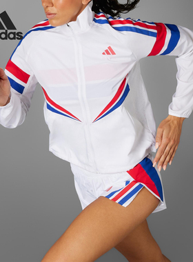 Adidas/阿迪达斯正品轻薄女士训练跑步立领夹克外套JD7330