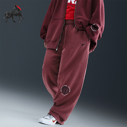 Nike/耐克正品男士刺绣柔软透气简约宽松休闲长裤HM9033-613