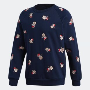 刺绣小人男子保暖卫衣 26夏三叶草日版 CW5087 阿迪达斯正品 Adidas