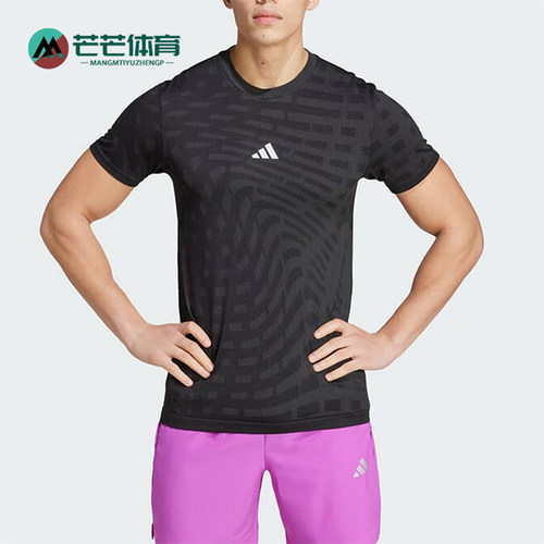 阿迪达斯男士圆领短袖T恤