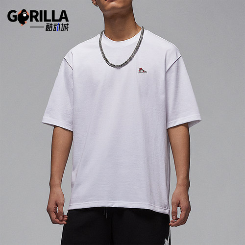 Nike/耐克正品JORDAN男士宽松透气圆领休闲运动短袖T恤HJ2327-100