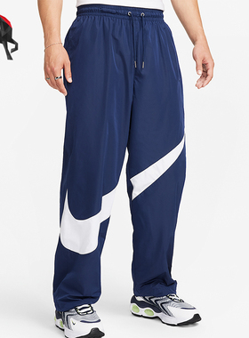 Nike/耐克正品2025冬季男士针织宽松休闲系带运动长裤FB7881-410